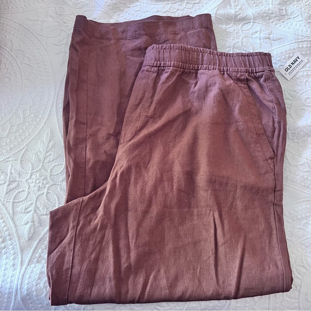 OLD NAVY Linen blend pants NEW NEVER WORN